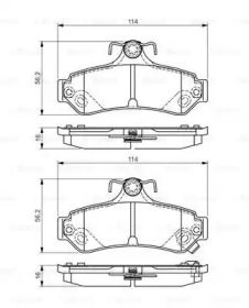 Комплект тормозных колодок BOSCH 0 986 495 173