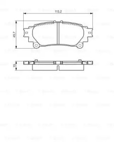 Комплект тормозных колодок BOSCH 0 986 495 174