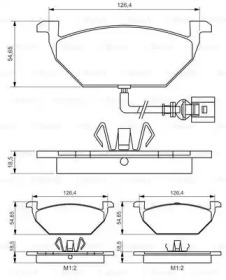 Комплект тормозных колодок BOSCH 0 986 495 213