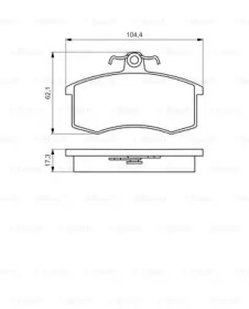 Комплект тормозных колодок BOSCH 0 986 495 214