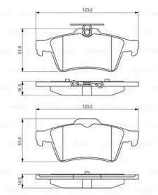 Комплект тормозных колодок BOSCH 0 986 495 216