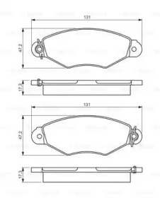 Комплект тормозных колодок BOSCH 0 986 495 235