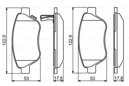 Комплект тормозных колодок BOSCH 0 986 495 237