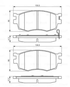 Комплект тормозных колодок BOSCH 0 986 495 240