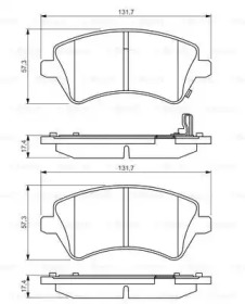 Комплект тормозных колодок BOSCH 0 986 495 243