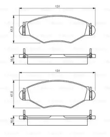 Комплект тормозных колодок BOSCH 0 986 495 244