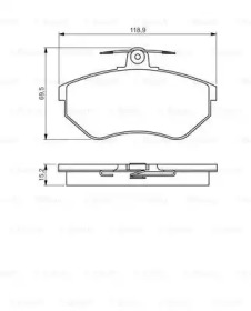 Комплект тормозных колодок, дисковый тормоз BOSCH 0 986 495 246