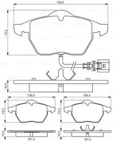 Комплект тормозных колодок BOSCH 0 986 495 249