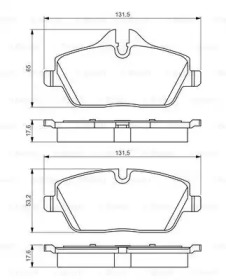 Комплект тормозных колодок BOSCH 0 986 495 251