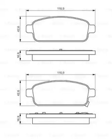 Комплект тормозных колодок BOSCH 0 986 495 259