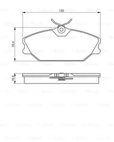 Комплект тормозных колодок BOSCH 0 986 495 262