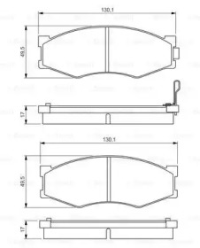 Комплект тормозных колодок BOSCH 0 986 495 263