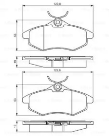 Комплект тормозных колодок BOSCH 0 986 495 268