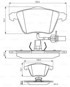 Комплект тормозных колодок BOSCH 0 986 495 272