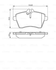 Комплект тормозных колодок BOSCH 0 986 495 273