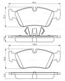 Комплект тормозных колодок BOSCH 0 986 495 276