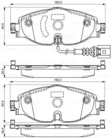 Комплект тормозных колодок BOSCH 0 986 495 296