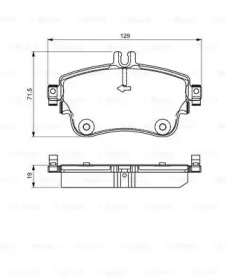 Комплект тормозных колодок BOSCH 0 986 495 298