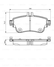 Комплект тормозных колодок BOSCH 0 986 495 299