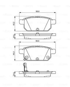 Комплект тормозных колодок BOSCH 0 986 495 301