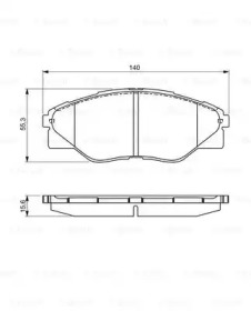 Комплект тормозных колодок BOSCH 0 986 495 303