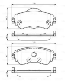 Комплект тормозных колодок BOSCH 0 986 495 304