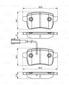 Комплект тормозных колодок BOSCH 0 986 495 305