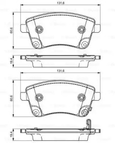 Комплект тормозных колодок BOSCH 0 986 495 307