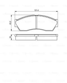 Комплект тормозных колодок BOSCH 0 986 495 311