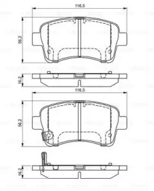 Комплект тормозных колодок BOSCH 0 986 495 318