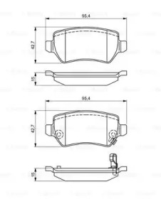 Комплект тормозных колодок BOSCH 0 986 495 319