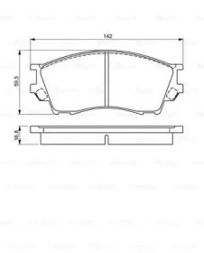 Комплект тормозных колодок BOSCH 0 986 495 325