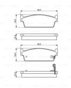 Комплект тормозных колодок BOSCH 0 986 495 329