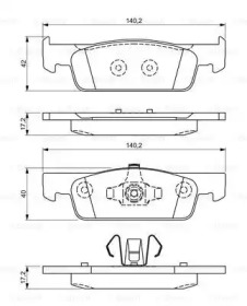 Комплект тормозных колодок BOSCH 0 986 495 334