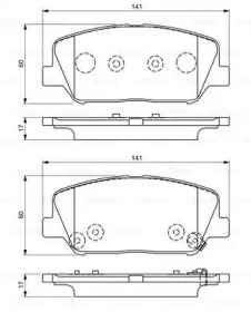 Комплект тормозных колодок BOSCH 0 986 495 337