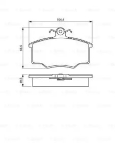 Комплект тормозных колодок BOSCH 0 986 495 340