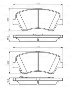 Комплект тормозных колодок BOSCH 0 986 495 343