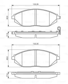 Комплект тормозных колодок BOSCH 0 986 495 349