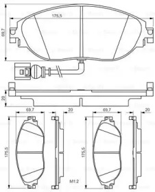 Комплект тормозных колодок BOSCH 0 986 495 350