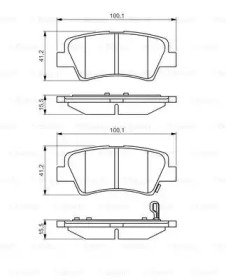 Комплект тормозных колодок BOSCH 0 986 495 351