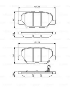 Комплект тормозных колодок BOSCH 0 986 495 358