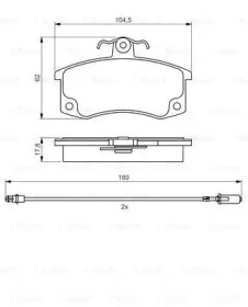 Комплект тормозных колодок BOSCH 0 986 495 360