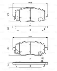 Комплект тормозных колодок BOSCH 0 986 495 377