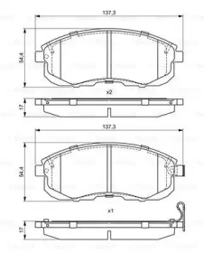 Комплект тормозных колодок BOSCH 0 986 495 379