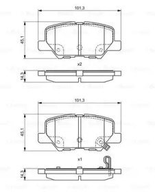 Комплект тормозных колодок BOSCH 0 986 495 381