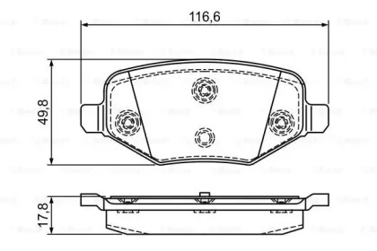 Комплект тормозных колодок BOSCH 0 986 495 385