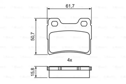 Комплект тормозных колодок BOSCH 0 986 495 386