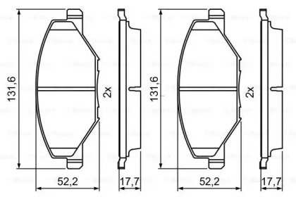 Комплект тормозных колодок BOSCH 0 986 495 390