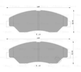 Комплект тормозных колодок BOSCH 0 986 505 000