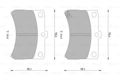 Комплект тормозных колодок BOSCH 0 986 505 004